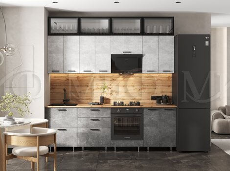 ЛДСП Кухня Рио NEW 2,4/1080м(490) Компоновка №4