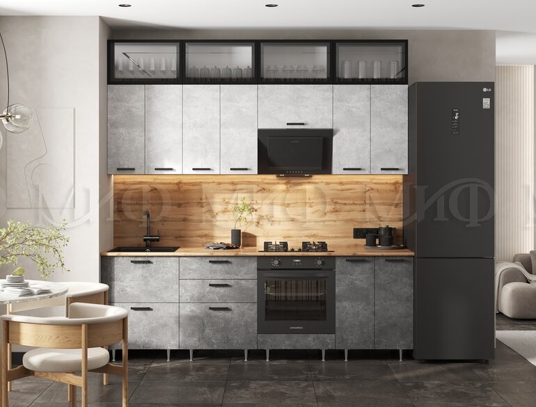ЛДСП Кухня Рио NEW 2,4/1080м(490) Компоновка №4