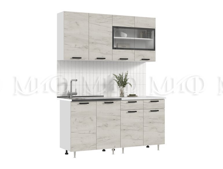 ЛДСП Кухня Рио 1,6 (490) Крафт Белый