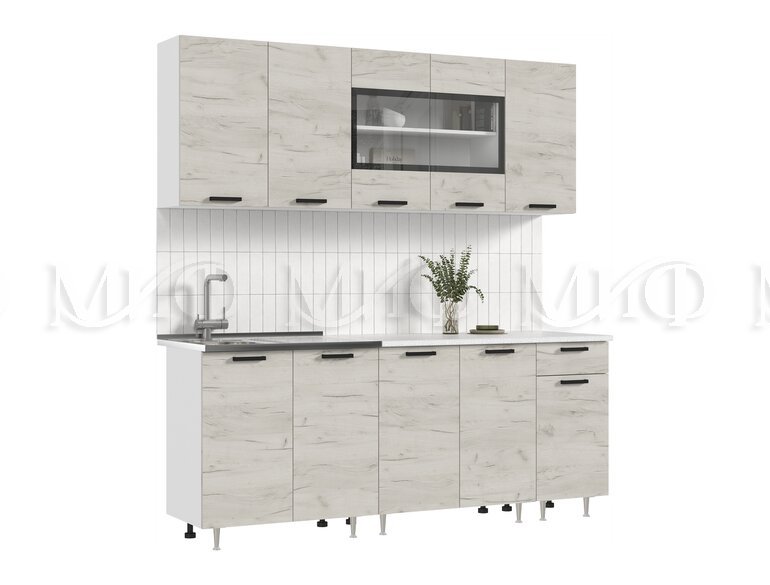 ЛДСП Кухня Рио 1,8 (490) Крафт Белый