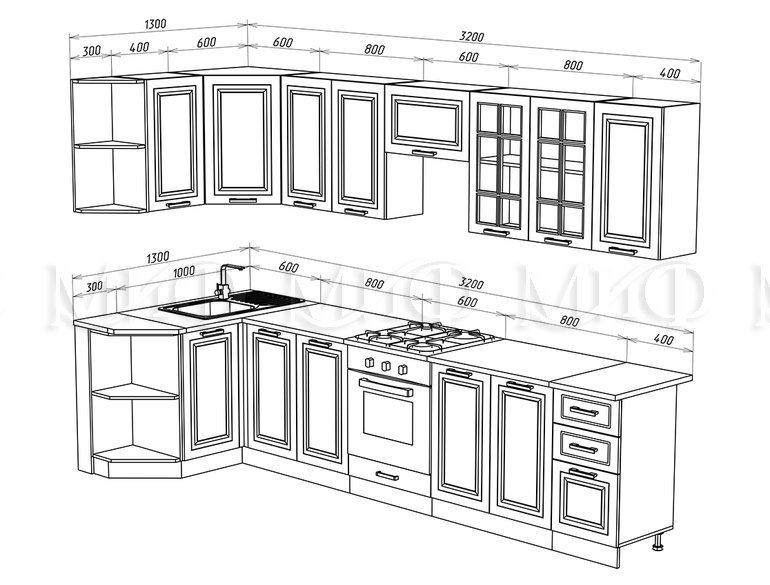 Констанция 1300х3200мм, схема
