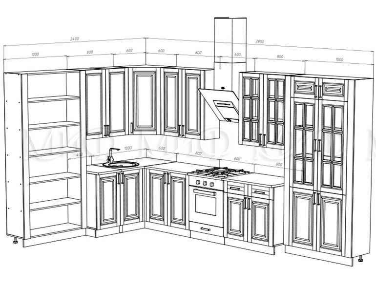 Престиж 2400х3800 мм, схема