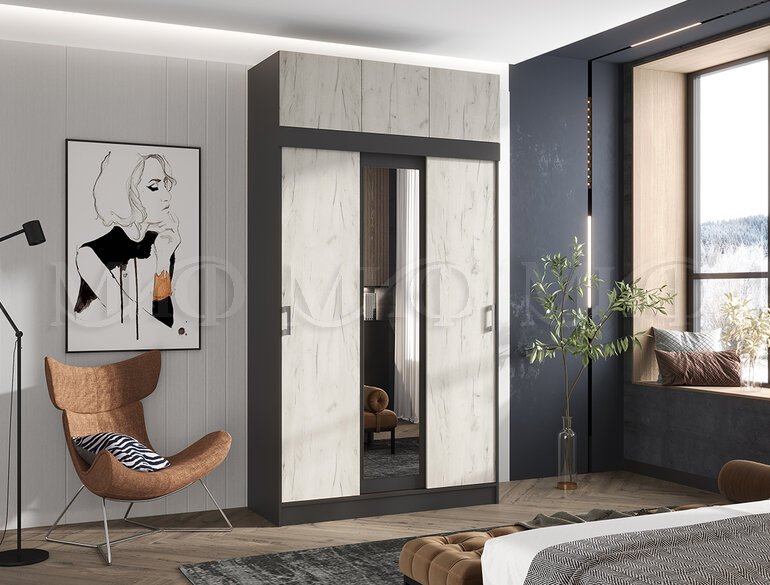 Шкаф-купе Бася с антресолью